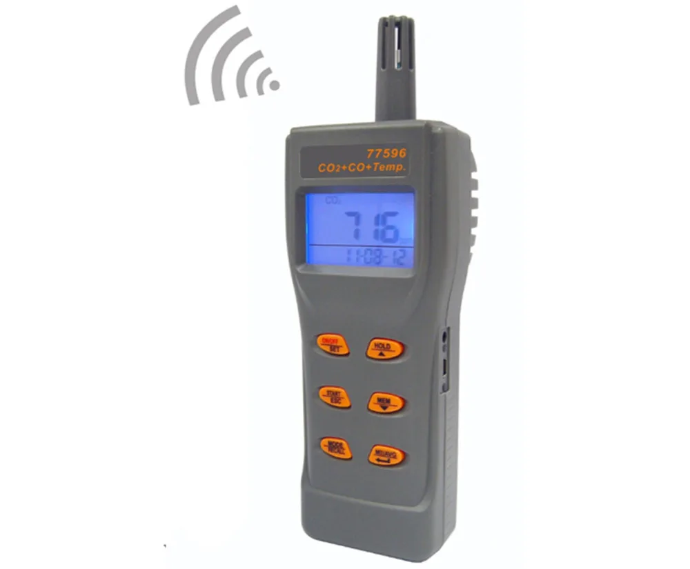 AZ77596 Combo CO2 & CO & Temperature Portable Meter Checking Indoor Air Quality Gas Detector Big LCD w / Backlight Display
AZ77596 Combo CO2 & CO & Temperature Portable Meter Checking Indoor Air Quality Gas Detector Big LCD w / Backlight Display