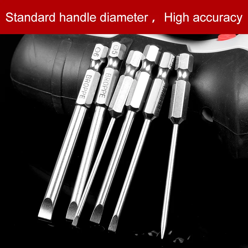 6pcs 75mm S2 Steel Slotted Head Hand Magnetic Drill Slotted Screwdriver Set Bits Screw Driver Screwdrivers Kit Imported Material
6pcs 75mm S2 Steel Slotted Head Hand Magnetic Drill Slotted Screwdriver Set Bits Screw Driver Screwdrivers Kit Imported Material