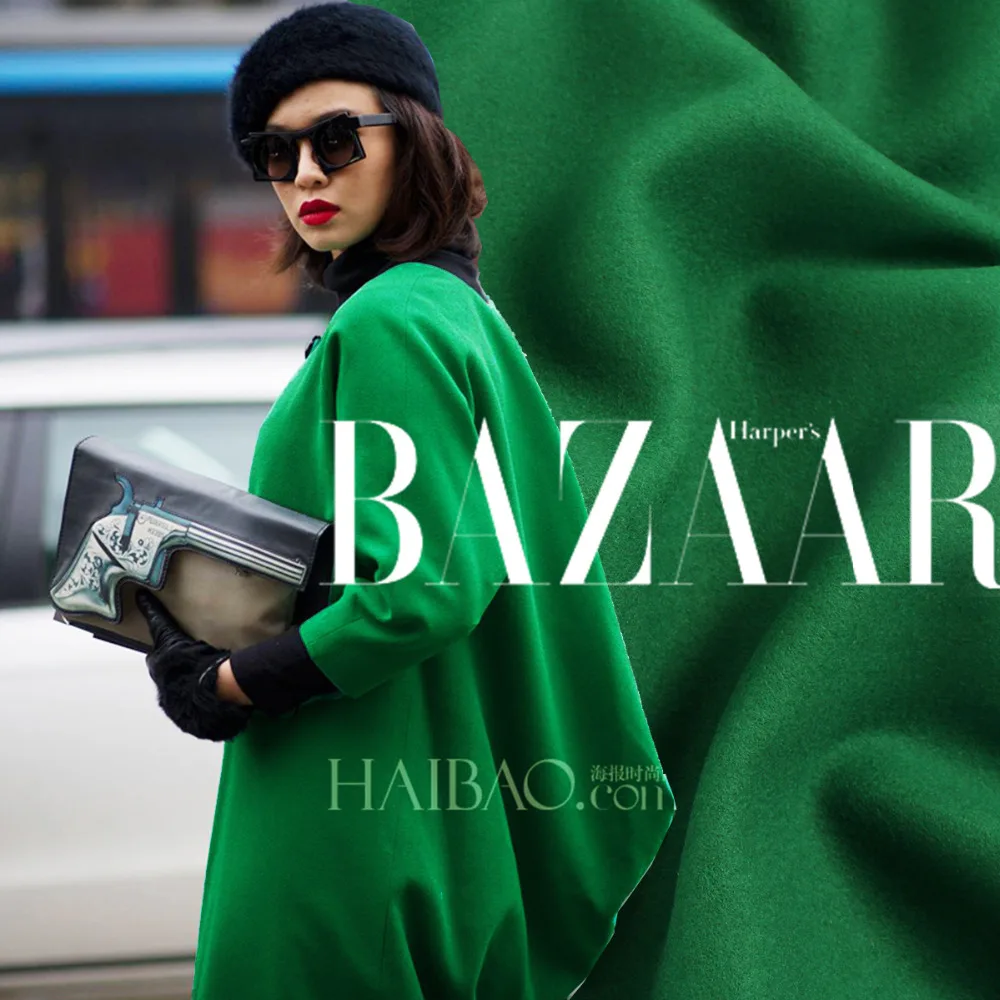 Зеленая шерстяная ткань Melton для зимнего пальто W1H43|fabric for winter|fabric formelton fabric |