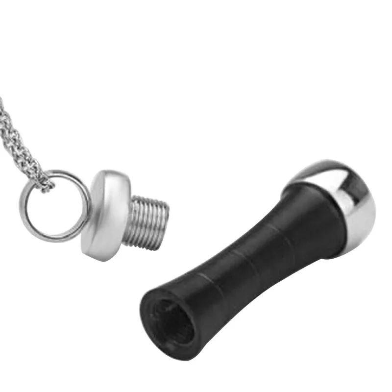 Steel and Black Secret Stash Cylinder Necklace Cremation Necklace - Vial Necklace Jewelry Cremation Key Chain Available+Kits
Steel and Black Secret Stash Cylinder Necklace Cremation Necklace - Vial Necklace Jewelry Cremation Key Chain Available+Kits