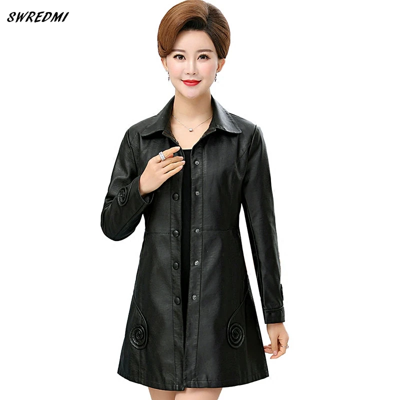 SWREDMI Long Women's Leather Coat 2019 New Autumn And Winter Leather Trench Female Plus Size 5XL Lady Clothing Leather Jackets
SWREDMI Long Women's Leather Coat 2019 New Autumn And Winter Leather Trench Female Plus Size 5XL Lady Clothing Leather Jackets