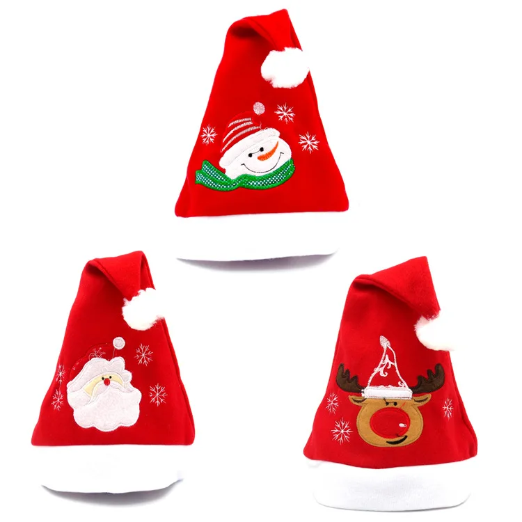 Детская Красная рождественская шапка для взрослых и детей Cheer Christmas головным