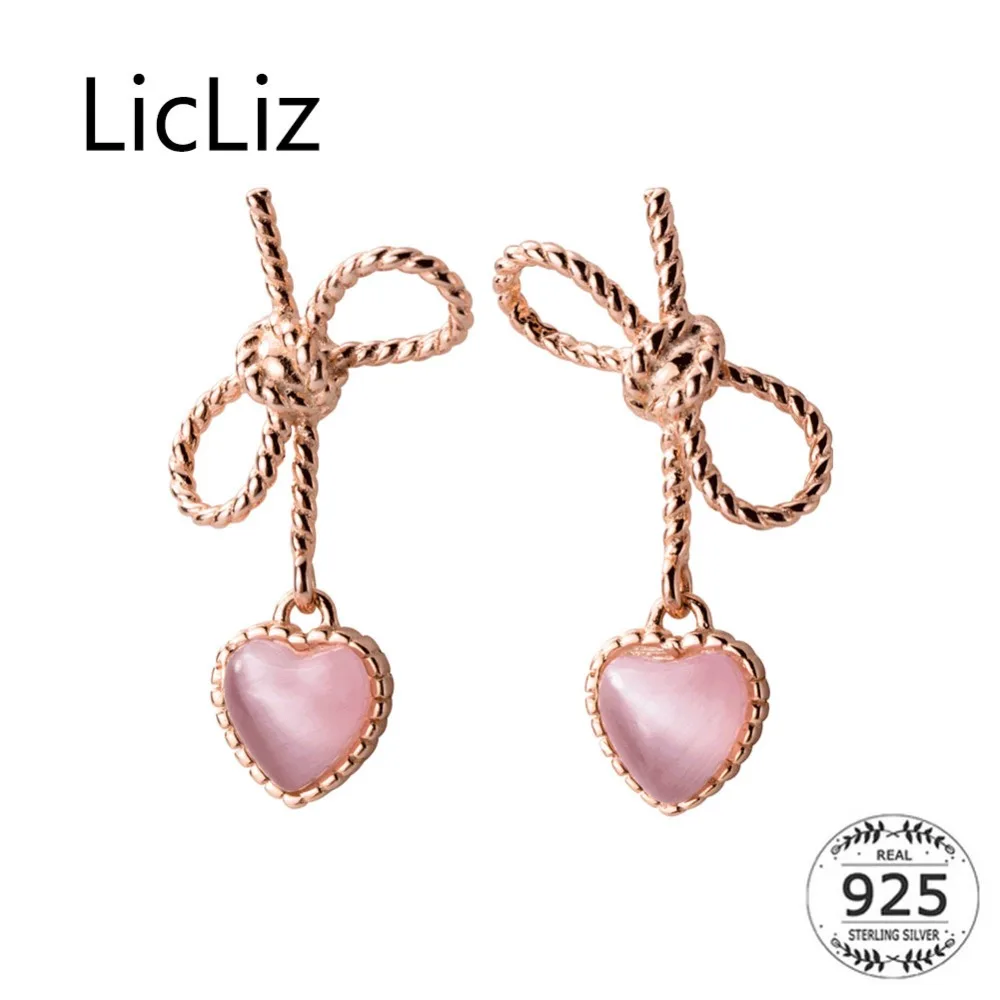 LicLiz New 925 Sterling Silver Cute Pink Heart Drop Earring for Women White Gold Rope&Bowknot Long Drop Ear Jewelry LE0559
LicLiz New 925 Sterling Silver Cute Pink Heart Drop Earring for Women White Gold Rope&Bowknot Long Drop Ear Jewelry LE0559
