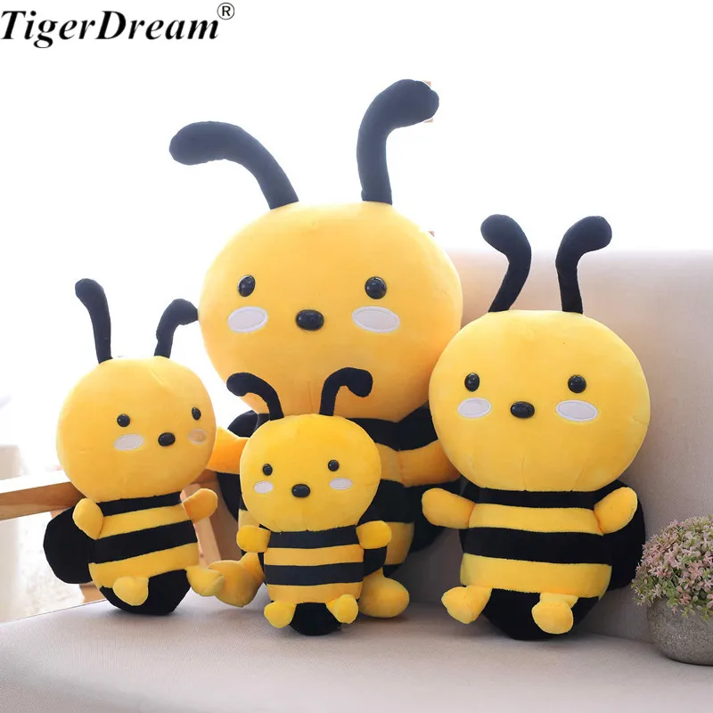 

One Piece Soft Stuffed PP Cotton Plush Bee Toys Creative Cushions Insect Pillows High Quality Dolls Children Brinquedos 4 Size