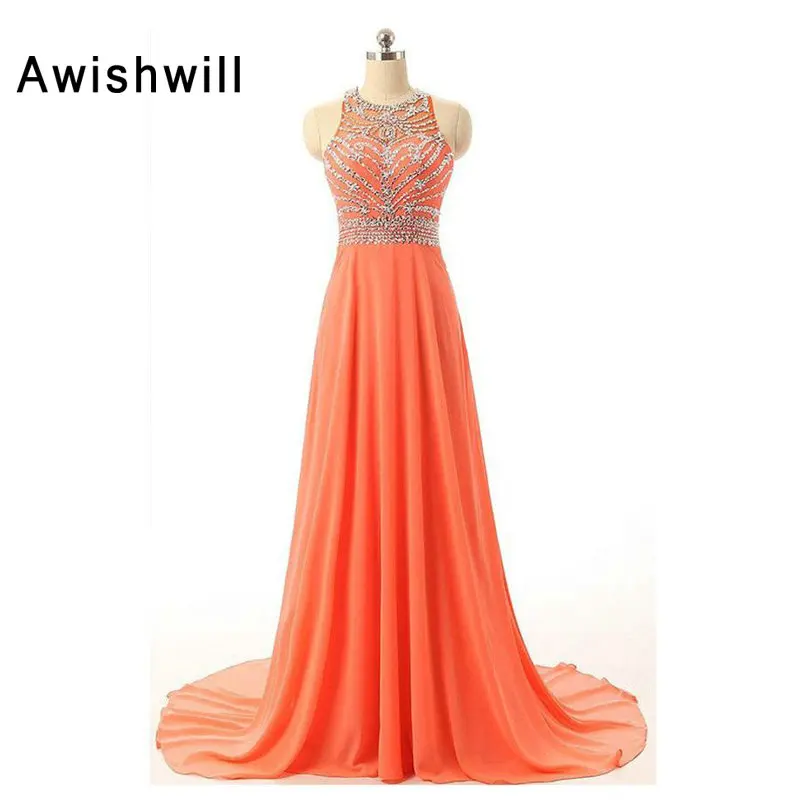 2020 Prom Dresses A Line Party Dresses Sexy Backless Sleeveless Vestido De Festa Beading Long Prom DressChiffon Formal Gowns
2020 Prom Dresses A Line Party Dresses Sexy Backless Sleeveless Vestido De Festa Beading Long Prom DressChiffon Formal Gowns