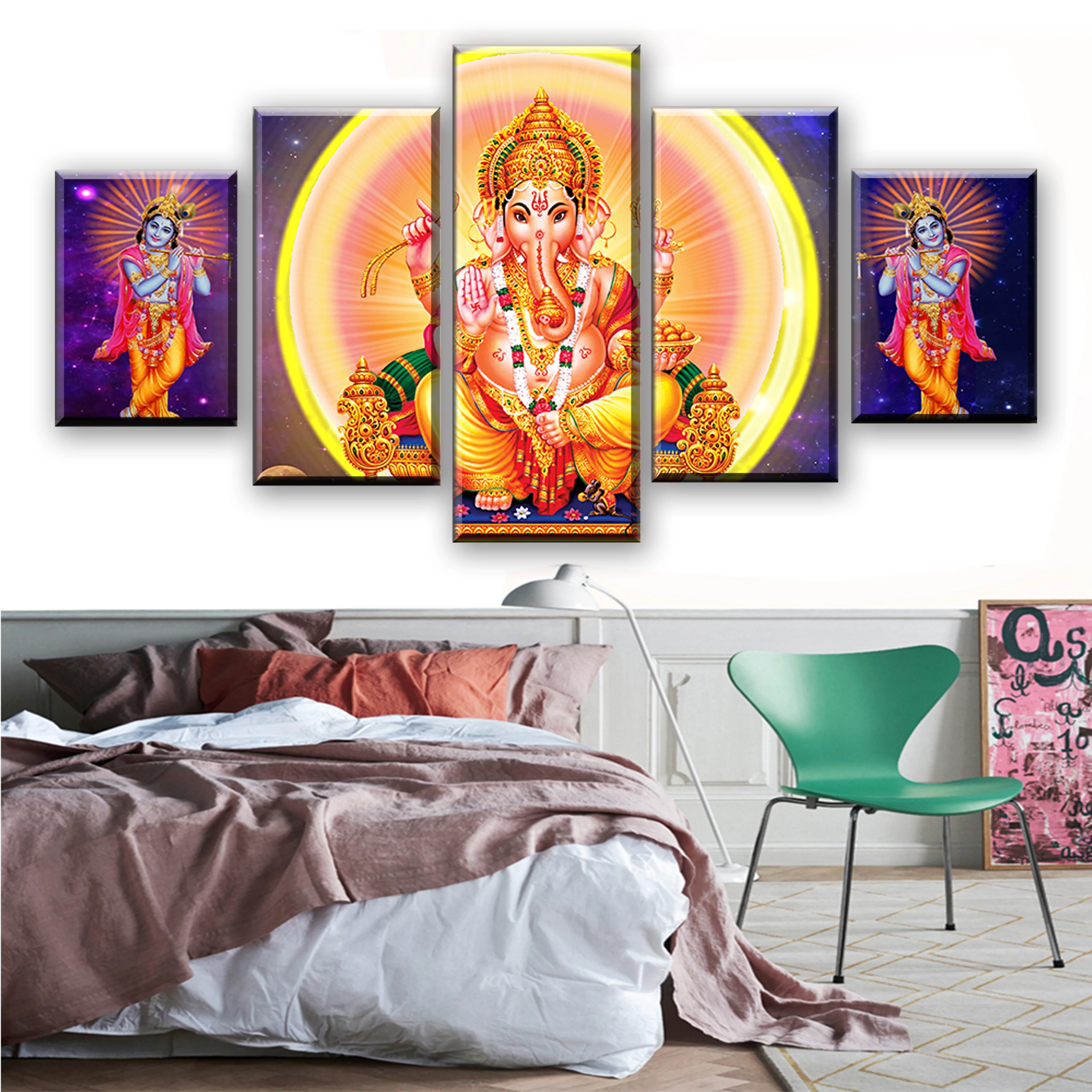 Modern Printing Modular Canvas Pictures Art 5 Pieces Elephant Trunk God Ganesha Frame Paintings Decoration For Living Room Wall
Modern Printing Modular Canvas Pictures Art 5 Pieces Elephant Trunk God Ganesha Frame Paintings Decoration For Living Room Wall