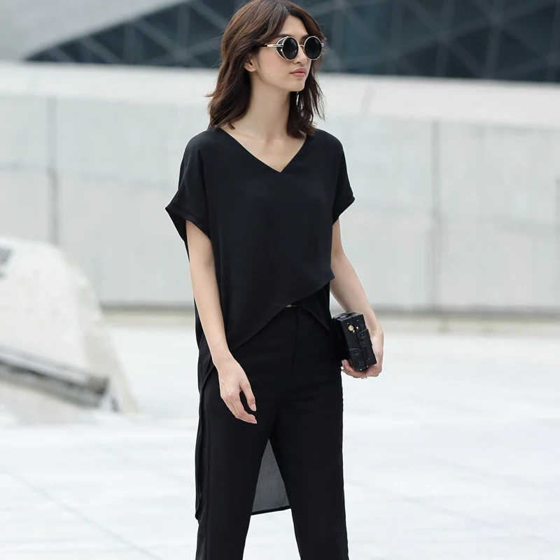 Customize Made Women Summer Fashion Plus Size 3XS-10XL Sexy Deep V Neck Short Sleeve Irregular High Low Chiffon Shirts Blouses
Customize Made Women Summer Fashion Plus Size 3XS-10XL Sexy Deep V Neck Short Sleeve Irregular High Low Chiffon Shirts Blouses