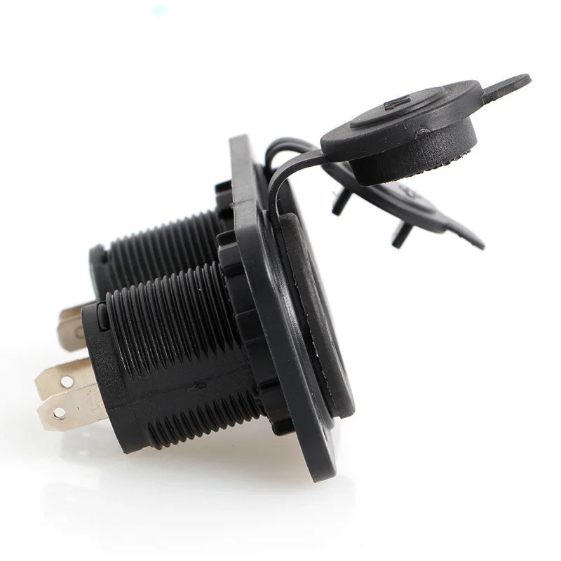 12-24V Dual USB Автомобильное зарядное устройство адаптер питания 2.1A панель для