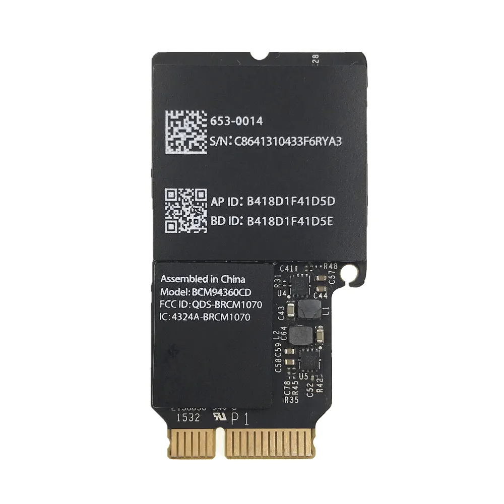 Broadcom WiFi Wlan Suppoer Bluetooth 4 0 карта BCM94360CD BCM4360CD 802.11ac A1418 A1419 635-0014 | Компьютеры и офис
