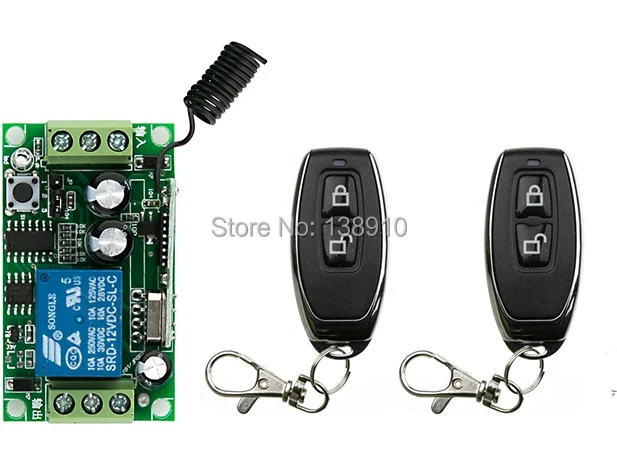 DC12V 1CH 10A Remote Control Switches Lighting LED Lamp ON OFF Remote Controller 1Receiver 2Transmitter/lamp/ window/Garage Door
DC12V 1CH 10A Remote Control Switches Lighting LED Lamp ON OFF Remote Controller 1Receiver 2Transmitter/lamp/ window/Garage Door