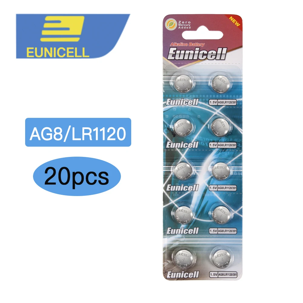 20Pcs AG8 Battery 191 381 391 391A 391B 533 553 609 G8 1.5V Alkaline Button Cell batteries
20Pcs AG8 Battery 191 381 391 391A 391B 533 553 609 G8 1.5V Alkaline Button Cell batteries