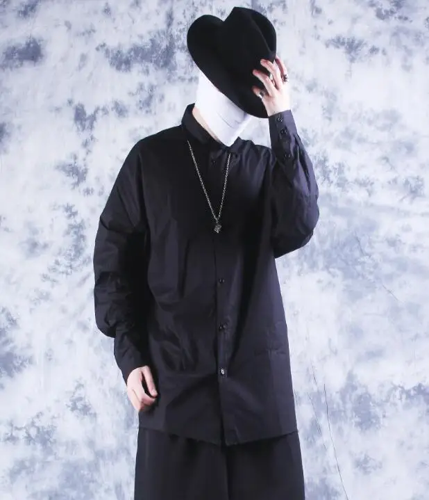 spring men's new dark wind personality black shirt men's long sleeves loose tide brand men's shirt
spring men's new dark wind personality black shirt men's long sleeves loose tide brand men's shirt