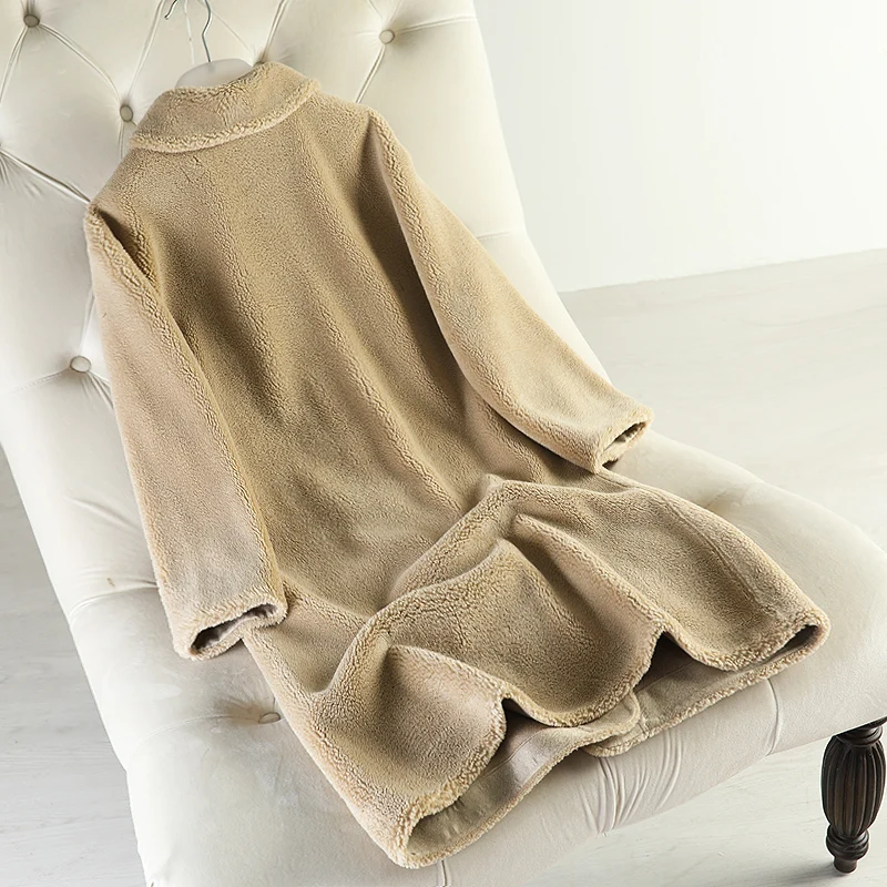 New 2019 particles velvet coat female sheep sheared fur in long show thin fur coat han edition
New 2019 particles velvet coat female sheep sheared fur in long show thin fur coat han edition