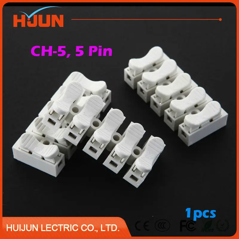 1pcs 5 Pin 10A Push Quick Cable Connector Universal Reuseable Clamp Wire Terminal Wiring 250V CH-5
1pcs 5 Pin 10A Push Quick Cable Connector Universal Reuseable Clamp Wire Terminal Wiring 250V CH-5