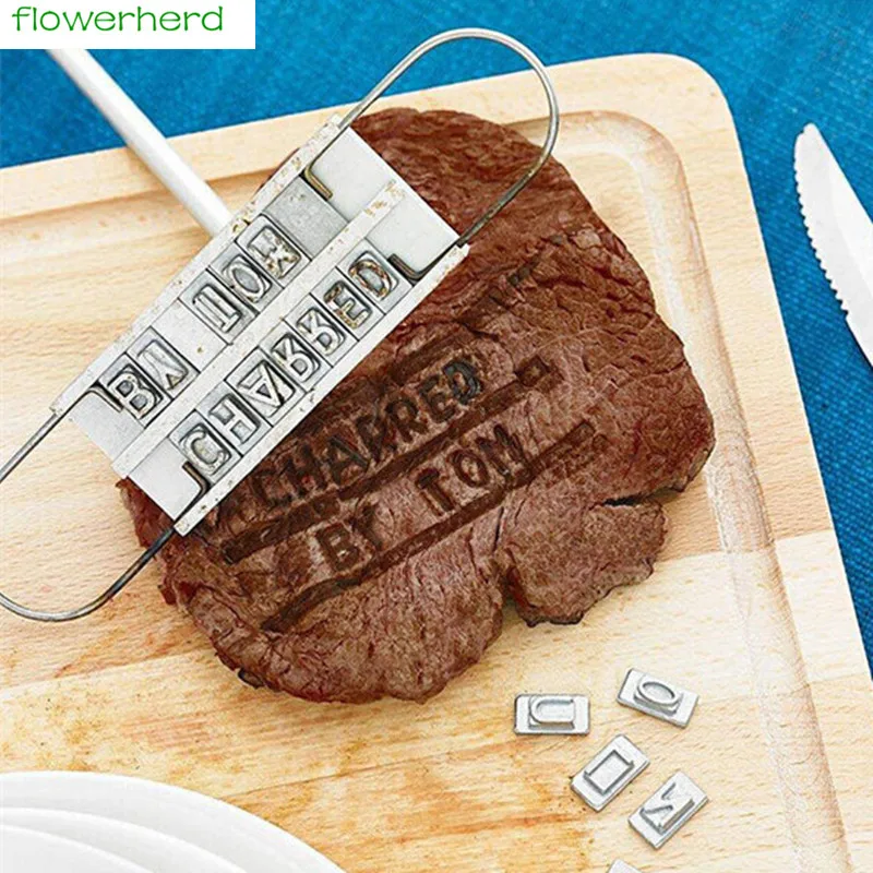 New Personality Steak Meat Barbecue BBQ Meat Branding Iron With Changeable Letters BBQ Tool Changeable 55 Letters Tool Set
New Personality Steak Meat Barbecue BBQ Meat Branding Iron With Changeable Letters BBQ Tool Changeable 55 Letters Tool Set