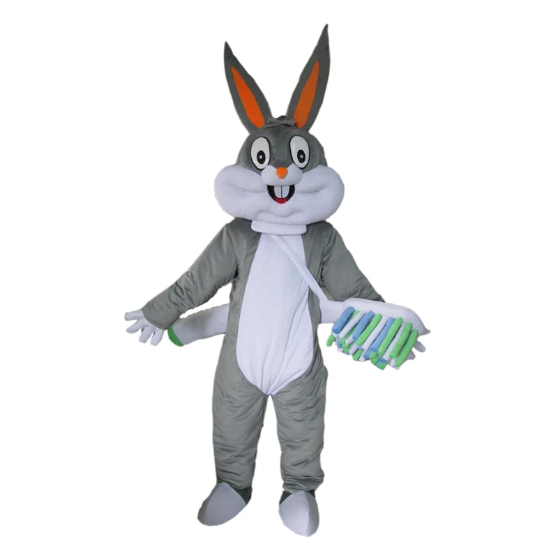 Adult Grey Bugs bunny Rabbit Mascot Costume Carnival Festival Commercial Advertising Party Dress With A Mini Fan Inside Head
Adult Grey Bugs bunny Rabbit Mascot Costume Carnival Festival Commercial Advertising Party Dress With A Mini Fan Inside Head