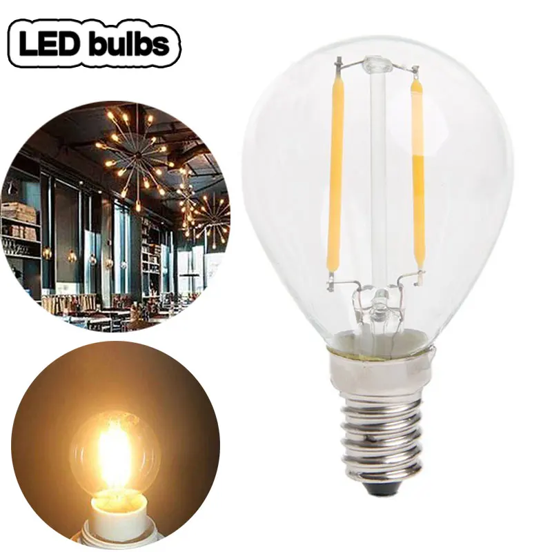 Energy Saving E14 2W LED Edison Filament Lamp 220V Ball Globe Bulb G45 Indoor lighting fixtures PAK55
Energy Saving E14 2W LED Edison Filament Lamp 220V Ball Globe Bulb G45 Indoor lighting fixtures PAK55