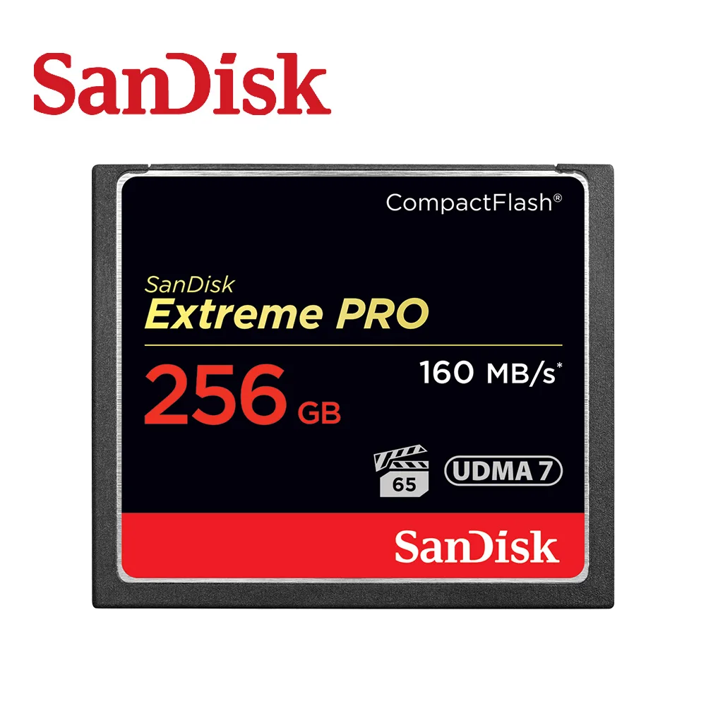 

SanDisk Extreme Pro CompactFlash 32GB 64GB 128GB 256GB CF Card 800X VPG-20 120MB/s For Rich 4K and Full HD Video SDCFXS Camera