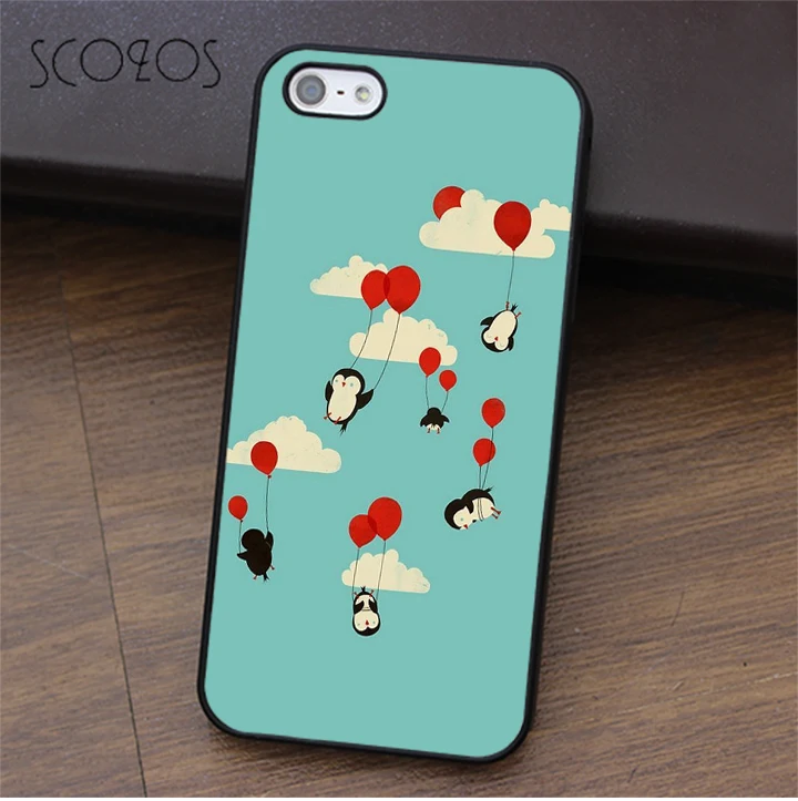 SCOZOS животное Пингвин чехол для iPhone X 4 4S 5 5S Se 5C 6 6s 7 8 и плюс plus # T61 | Мобильные