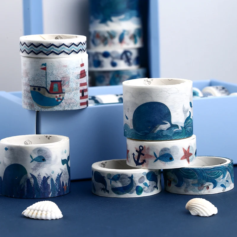 24 pcs/set Ocean whale series Washi Tape set Decorative Adhesive Tape DIY Scrapbooking Sticker Label
24 pcs/set Ocean whale series Washi Tape set Decorative Adhesive Tape DIY Scrapbooking Sticker Label