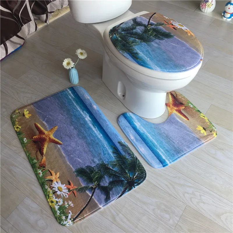 Zeegle Mediterranean Style Flannel Sponge Carpet 3 Pieces Set Toilet Rug Anti-slip Bathroom Floor Mat Lid Toilet Cover
Zeegle Mediterranean Style Flannel Sponge Carpet 3 Pieces Set Toilet Rug Anti-slip Bathroom Floor Mat Lid Toilet Cover