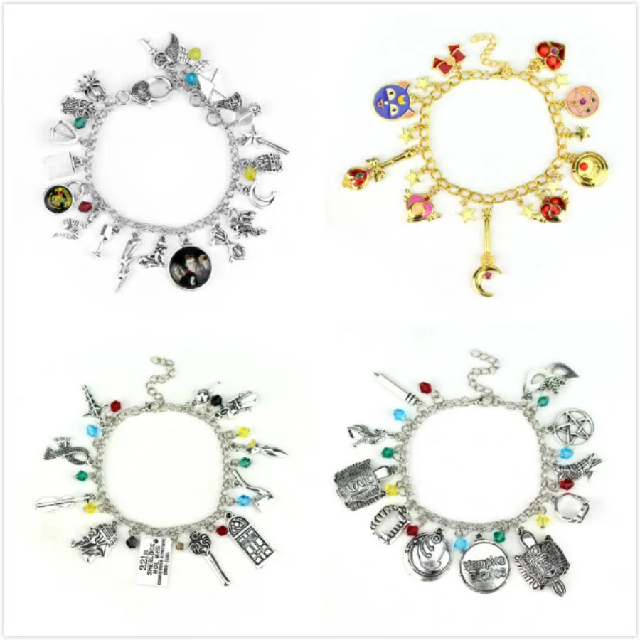 Fashion Anime Charm Prop Costume Bracelets Movie 221B Sherlock Vampire Diaries Bangles Cosplay Gifts Jewelry | Украшения и