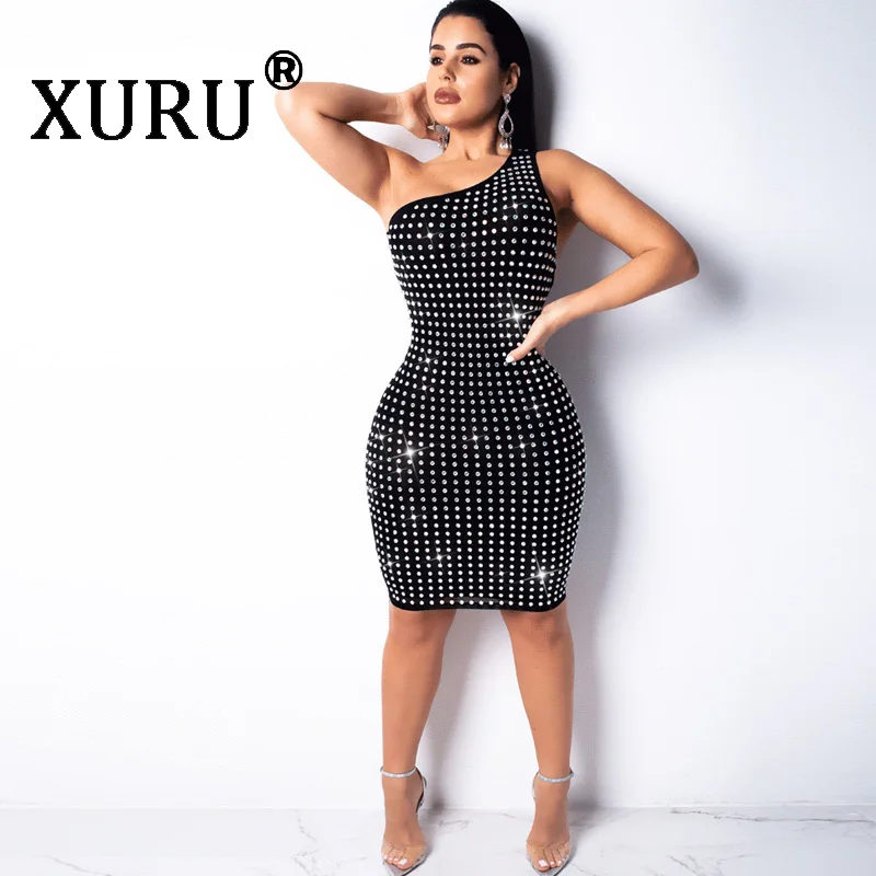 XURU Summer Sexy Diamond Dress Backless Strapless Big Diamond Irregular Slim Dress Club Party Black Dress
XURU Summer Sexy Diamond Dress Backless Strapless Big Diamond Irregular Slim Dress Club Party Black Dress