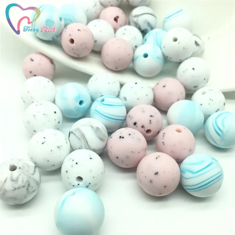 Teeny Teeth 12-17MM Marble White Gritty Mix Baby Teething Accessories Silicone Round Beads DIY Nursing Kids Silicone Loose Beads
Teeny Teeth 12-17MM Marble White Gritty Mix Baby Teething Accessories Silicone Round Beads DIY Nursing Kids Silicone Loose Beads