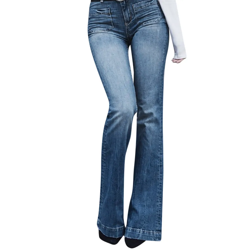 High Waist Jeans new Women Autumn Elastic Plus Loose Denim Pocket Button Casual Boot Cut Pant Jeans women jeans mujer A416
High Waist Jeans new Women Autumn Elastic Plus Loose Denim Pocket Button Casual Boot Cut Pant Jeans women jeans mujer A416