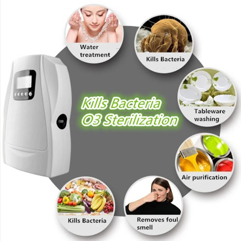 Portable Active Ozone Generator Sterilizer Air purifier Purification Fruit Vegetables water food Preparation ozonator ionizator
Portable Active Ozone Generator Sterilizer Air purifier Purification Fruit Vegetables water food Preparation ozonator ionizator