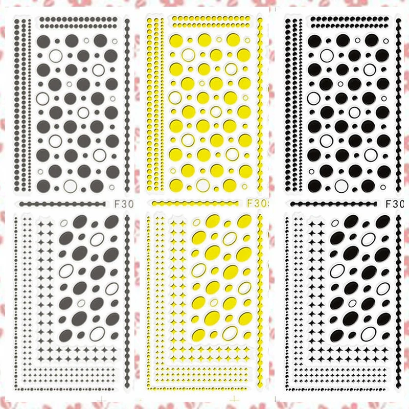 2 Sheet Polka Dots Empty Solid Round Oval Stars Adhesive Nail Art Stickers Decals DIY Salon Tips F305# Gold Silver Black White
2 Sheet Polka Dots Empty Solid Round Oval Stars Adhesive Nail Art Stickers Decals DIY Salon Tips F305# Gold Silver Black White