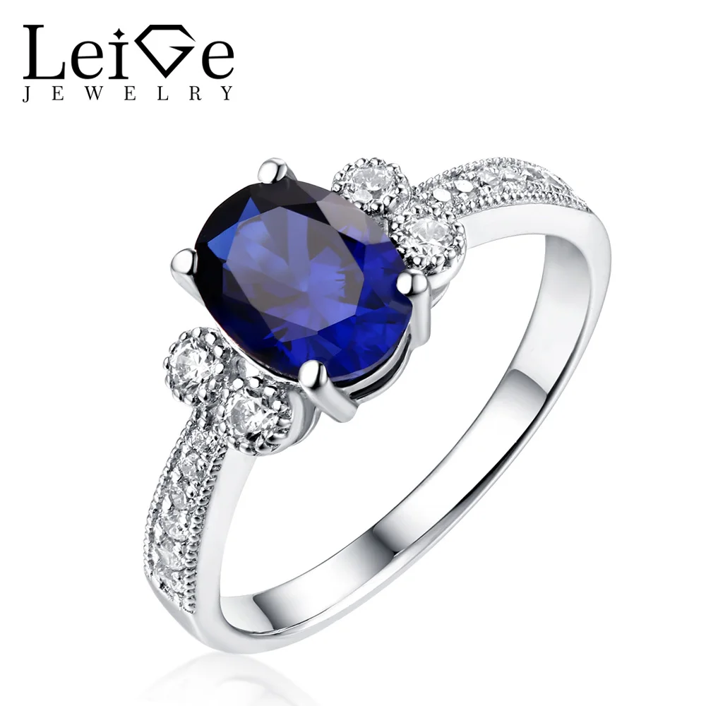 Leige Jewelry Blue Sapphire Rings for Women September Birthstone 925 Sterling Silver Gem Jewelry Engagement Anniversary Rings
Leige Jewelry Blue Sapphire Rings for Women September Birthstone 925 Sterling Silver Gem Jewelry Engagement Anniversary Rings