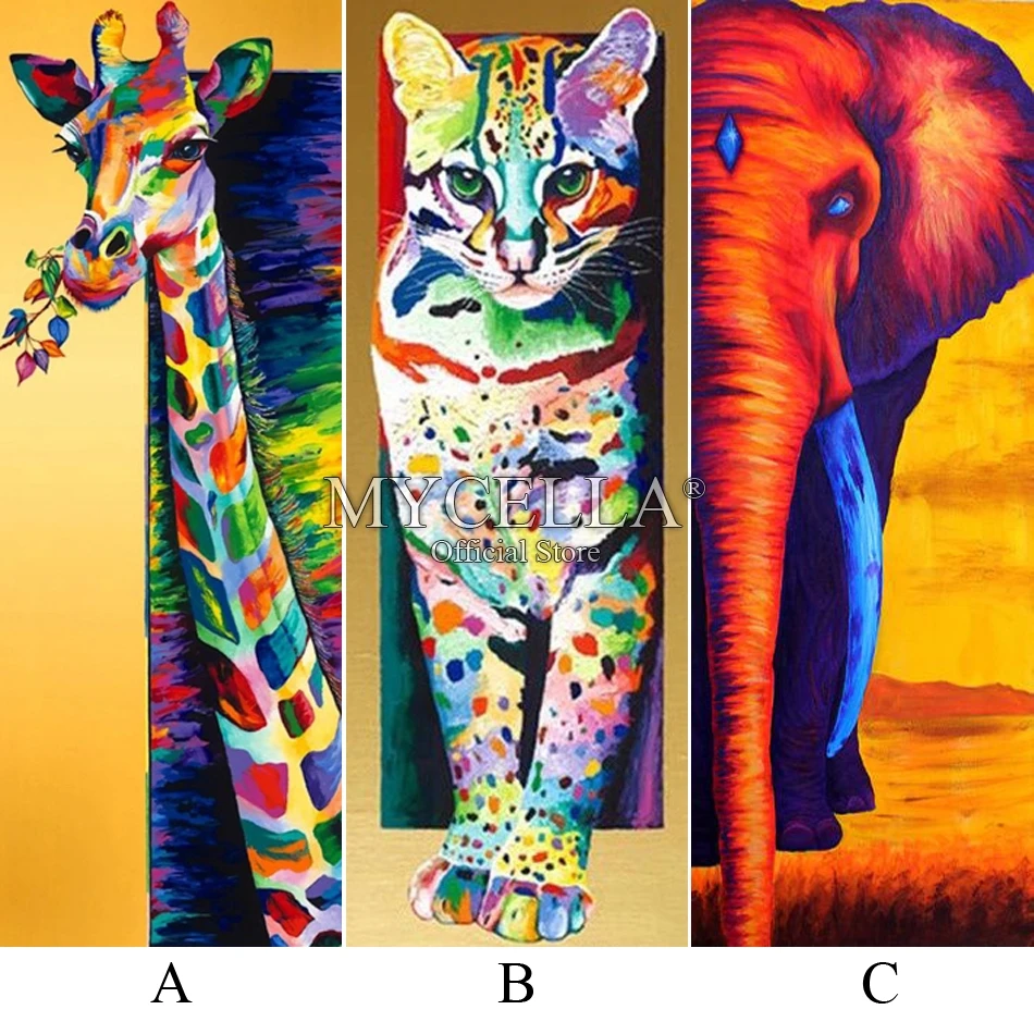 

5D алмазная живопись «сделай сам», животное, кошка, как жираф, вышивка крестиком, алмазная вышивка, полная круглая мозаика, рукоделие, рукоделие, домашний декор