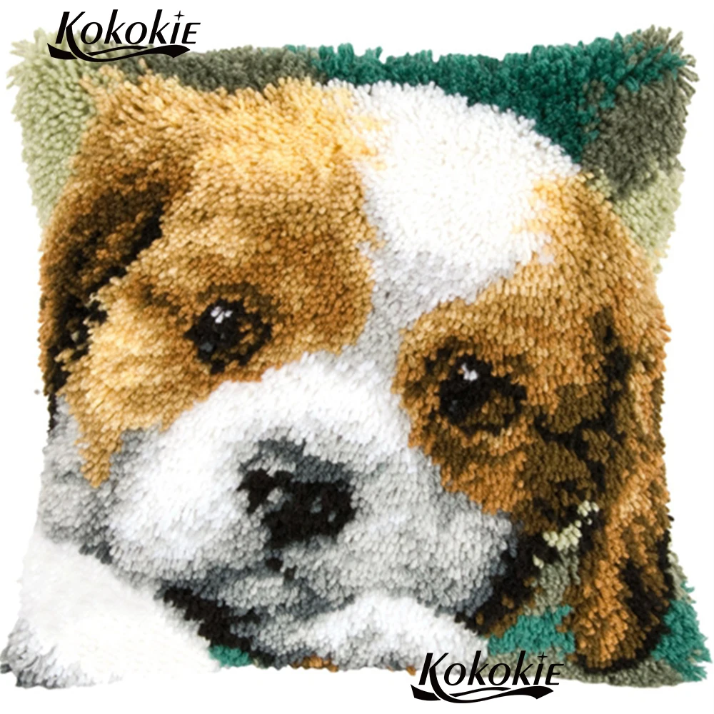 DIY dog cushion embroidery yarn handmade embriodered mats Latch hook kits handicraft needlework cross stitch kits cushion 43x43
DIY dog cushion embroidery yarn handmade embriodered mats Latch hook kits handicraft needlework cross stitch kits cushion 43x43