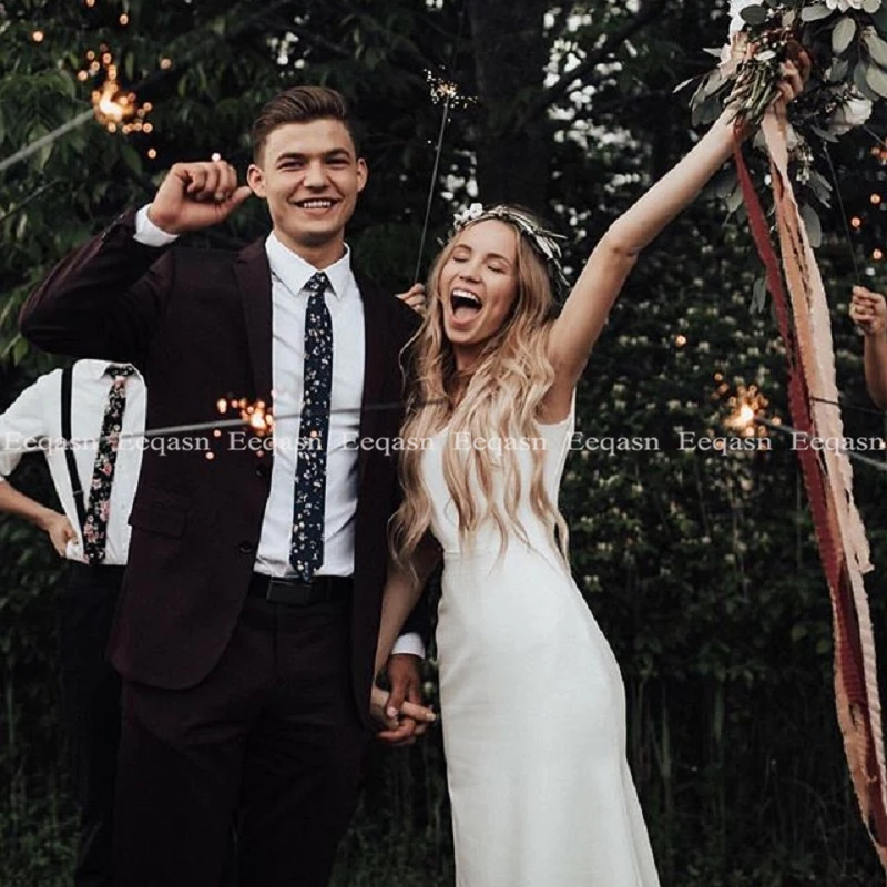 Simple Vintage White Ivory Mermai Wedding Dresses Stretch Satin Bridal Gowns Castle Garden Bridal Dresses 2020 Custom Made
Simple Vintage White Ivory Mermai Wedding Dresses Stretch Satin Bridal Gowns Castle Garden Bridal Dresses 2020 Custom Made