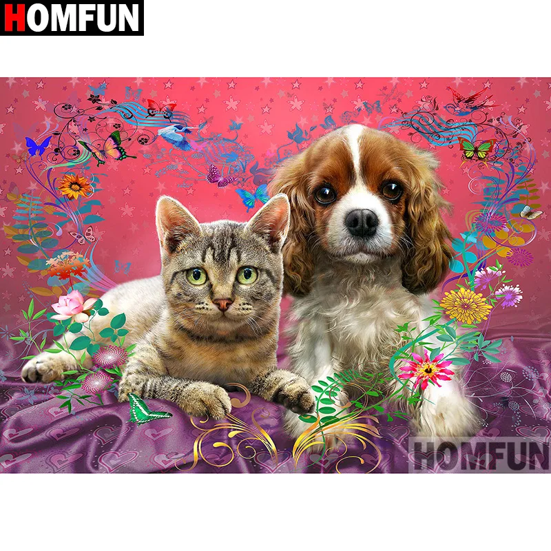 Алмазная 5D картина HOMFUN «Кот и собака», вышивка крестиком, полная выкладка, квадратная/круглая, домашний декор, A07155
Алмазная 5D картина HOMFUN «Кот и собака», вышивка крестиком, полная выкладка, квадратная/круглая, домашний декор, A07155