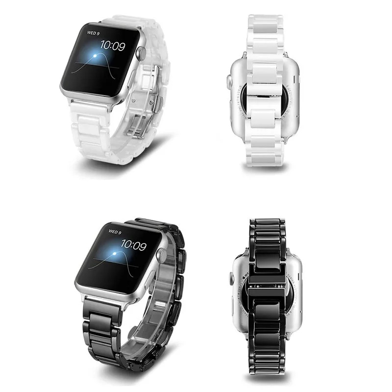 Роскошные керамические Ремешки для наручных часов Apple Watch 42 мм 38 серии 1/2/3