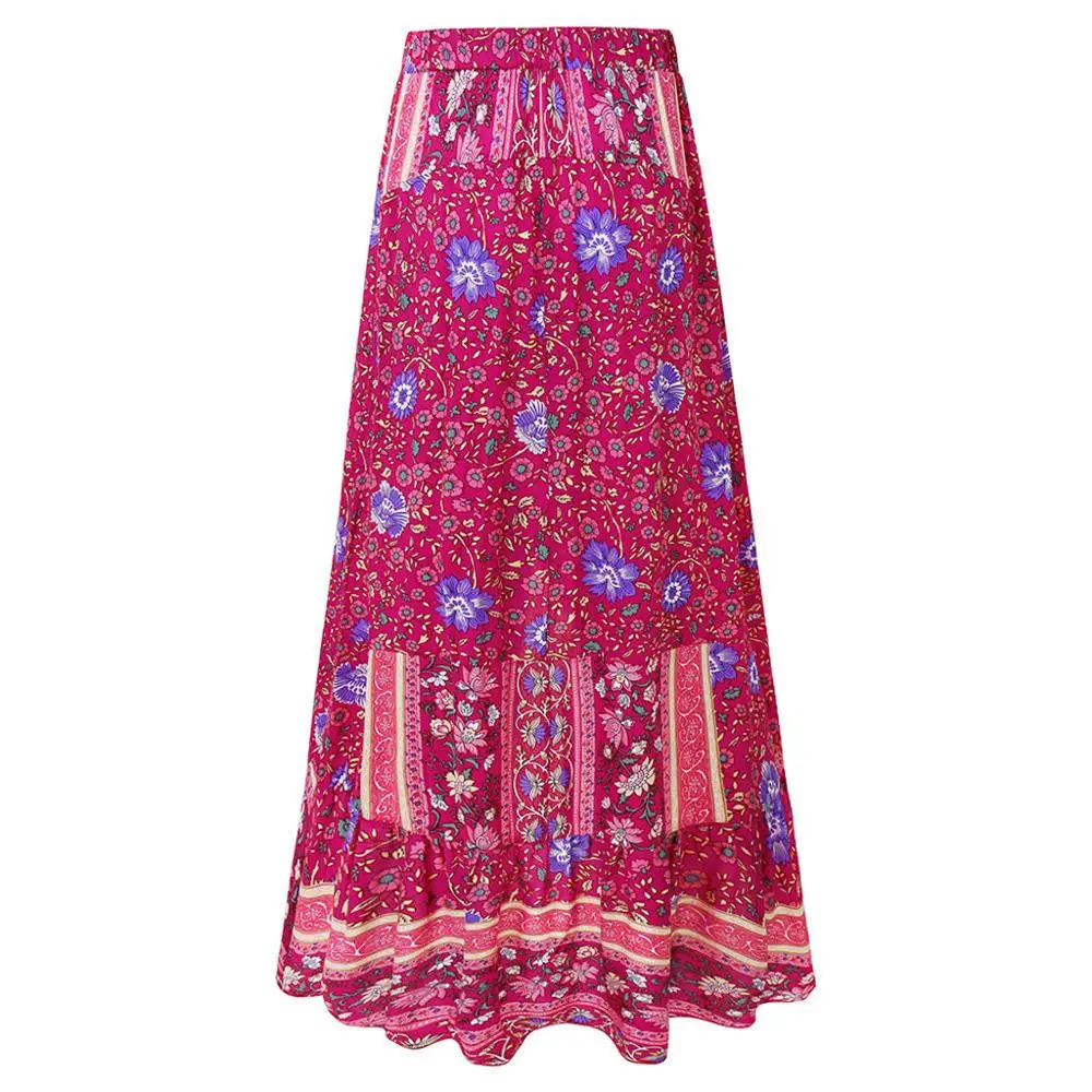 Floral Print Chiffon Women's Summer Skirt 2019 Women's Clothing Bohemian Beach Skirts Long Red Ruffle Lace-up Wrap Maxi Skirt H4
Floral Print Chiffon Women's Summer Skirt 2019 Women's Clothing Bohemian Beach Skirts Long Red Ruffle Lace-up Wrap Maxi Skirt H4