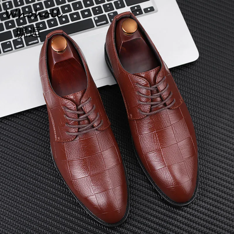 Whoholl Brand 2019 Leather Casual Men Shoes Fashion Men Flats Round Toe Comfortable Office Men Dress Shoes Plus Size 38-48
Whoholl Brand 2019 Leather Casual Men Shoes Fashion Men Flats Round Toe Comfortable Office Men Dress Shoes Plus Size 38-48