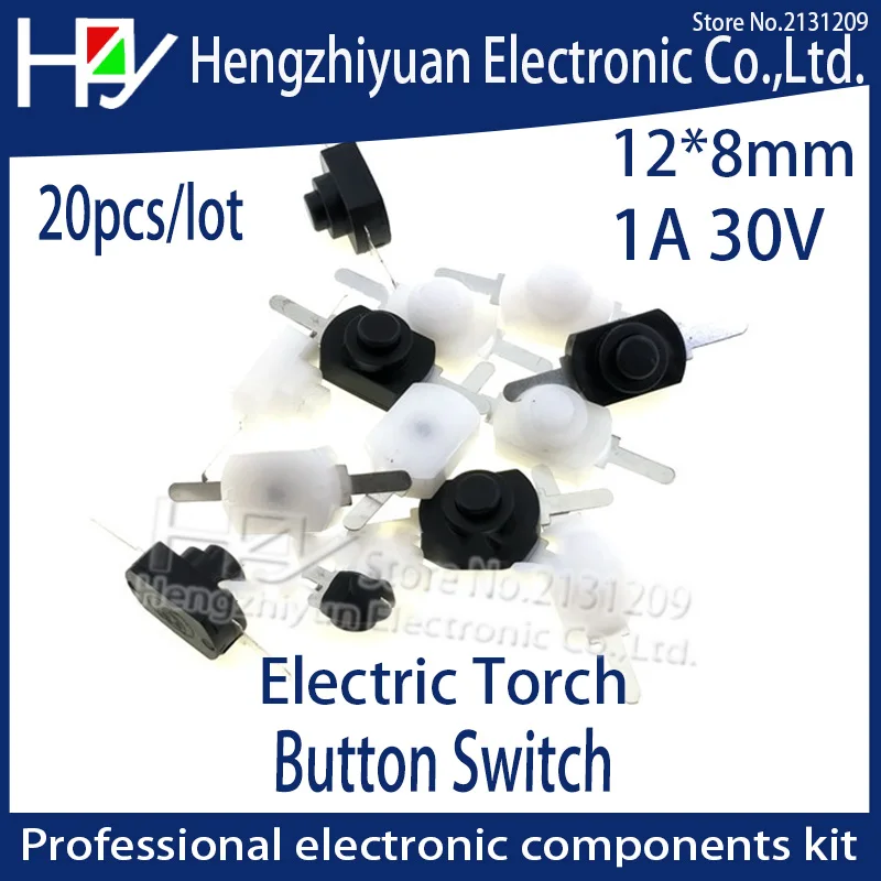 Hzy Free shipping 20pcs/lot DC 30V 1A White Black On Off Mini Push Button Switch for Electric Torch Flashlight Button Switch
Hzy Free shipping 20pcs/lot DC 30V 1A White Black On Off Mini Push Button Switch for Electric Torch Flashlight Button Switch