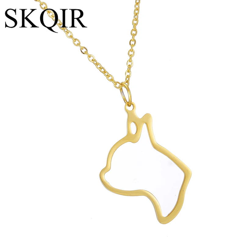 Trendy Boston Terrier Dog Necklace Hollow Knight Necklace Gold Pendant Stainless Steel Chain Charm Necklace Women Jewelry Gift
Trendy Boston Terrier Dog Necklace Hollow Knight Necklace Gold Pendant Stainless Steel Chain Charm Necklace Women Jewelry Gift