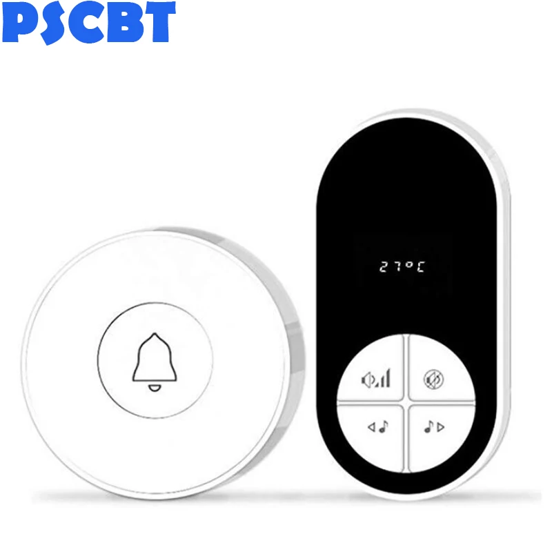 PSCBT Wireless Doorbell 4 Volume Levels & LED Flash, With Temperature Display Screen Door Chime 100m
PSCBT Wireless Doorbell 4 Volume Levels & LED Flash, With Temperature Display Screen Door Chime 100m