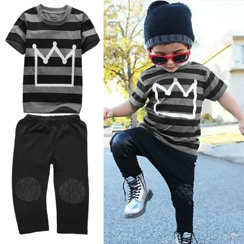 Summer 2PCS Toddler Kids Baby Boys Outfit T-shirt Tops+Long Pants Clothes Set Baby Toddler Kids Boys Tracksuit Set 2-8Y Clothes
Summer 2PCS Toddler Kids Baby Boys Outfit T-shirt Tops+Long Pants Clothes Set Baby Toddler Kids Boys Tracksuit Set 2-8Y Clothes