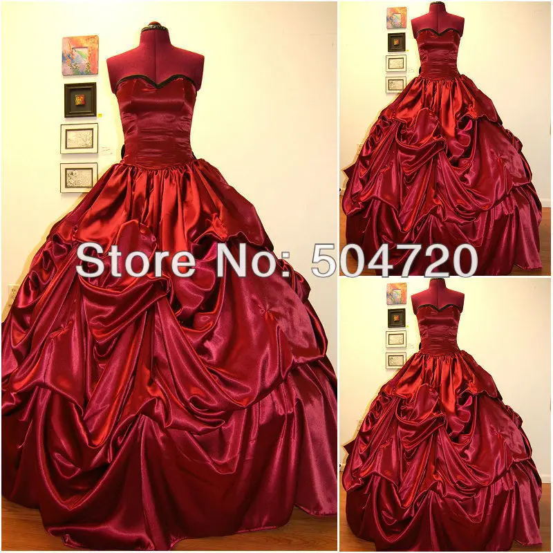Freeshipping!19 Century Red Satin Civil War Southern Belle Gown Victorian Dress Lolita dress US6-26 V-316
Freeshipping!19 Century Red Satin Civil War Southern Belle Gown Victorian Dress Lolita dress US6-26 V-316