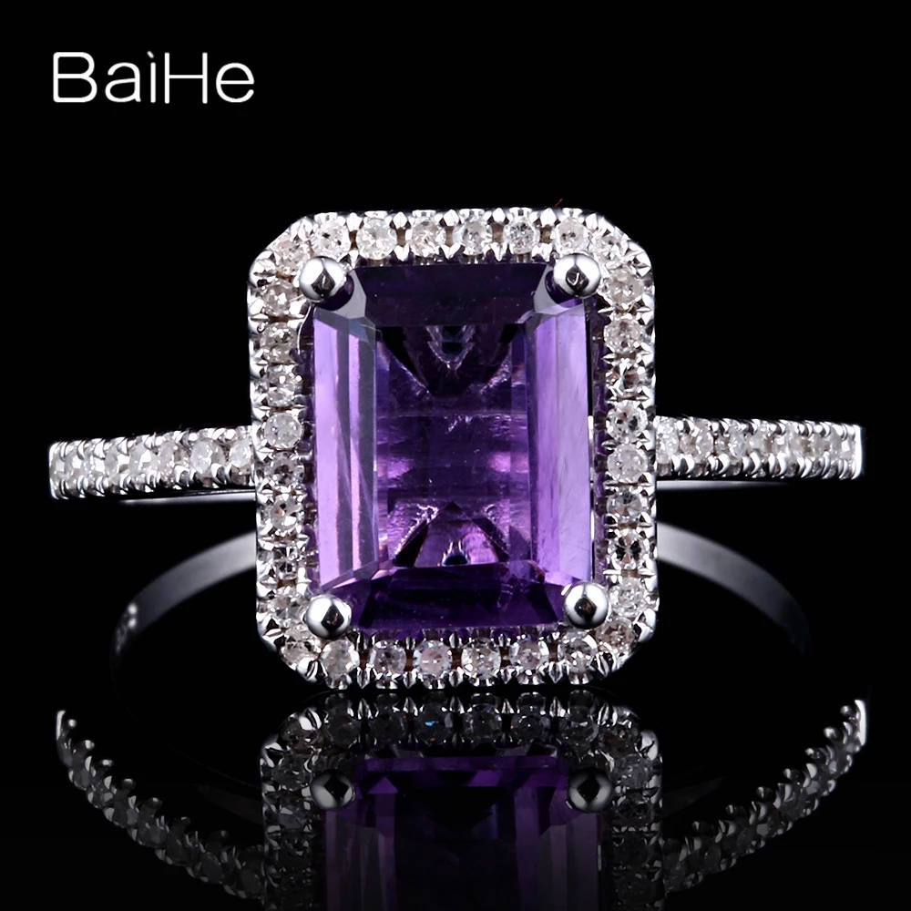 BAIHE однотонное 10 к белое золото 1,9ct изумруд безупречное Помолвочное кольцо с аметистом женское модное ювелирное изделие кольцо с аметистом
BAIHE однотонное 10 к белое золото 1,9ct изумруд безупречное Помолвочное кольцо с аметистом женское модное ювелирное изделие кольцо с аметистом