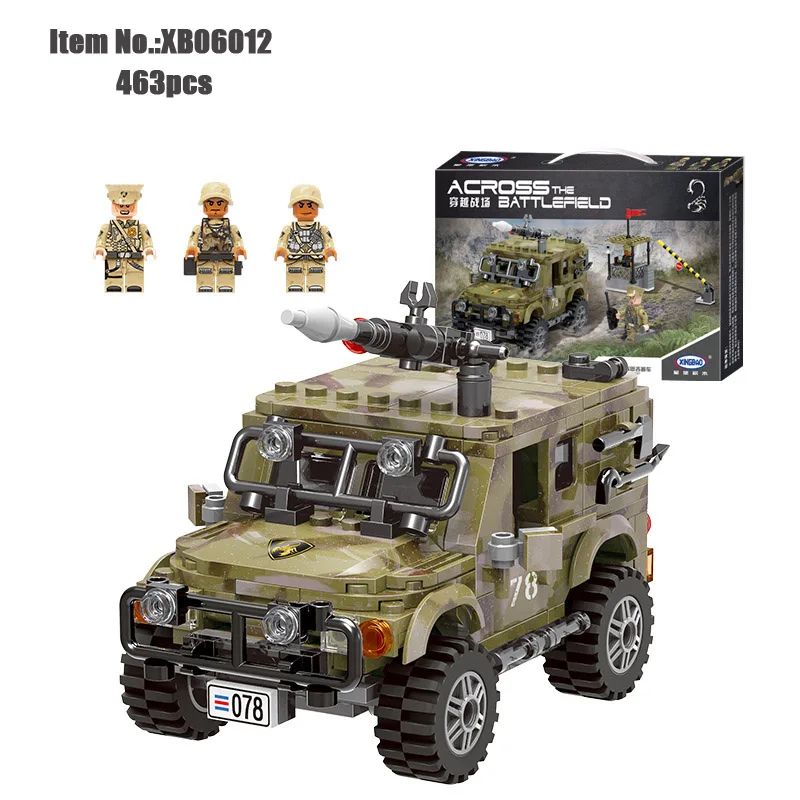 Xingbao Military war Jeep model building blocks army car figure bricks Compatible With toys children boy gift
Xingbao Military war Jeep model building blocks army car figure bricks Compatible With toys children boy gift