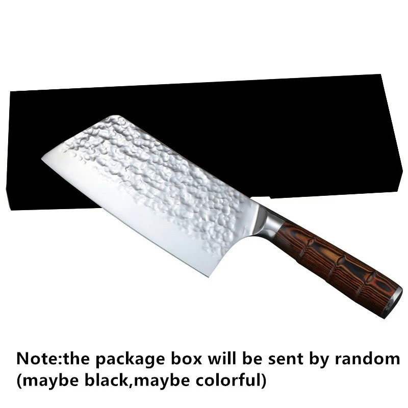 7inch Stainless Steel Kitchen Knife Chef Knives Meat Cleaver Butcher Knife with Color Wood Handle
7inch Stainless Steel Kitchen Knife Chef Knives Meat Cleaver Butcher Knife with Color Wood Handle