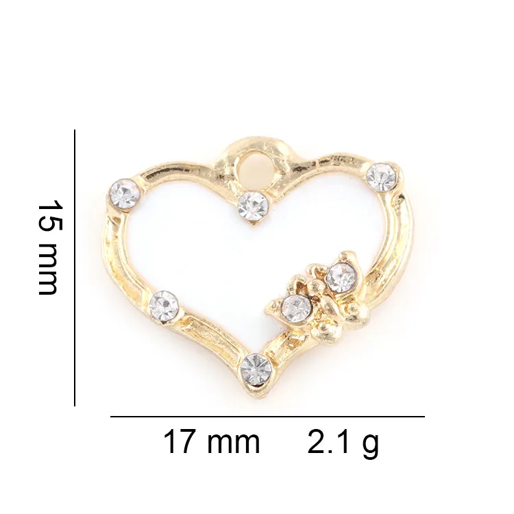 15*17mm Tibetan Silver Plated Rhinestone Hollow Heart Charms Pendants For Bracelet Necklace Jewelry Making DIY Handmade Craft
15*17mm Tibetan Silver Plated Rhinestone Hollow Heart Charms Pendants For Bracelet Necklace Jewelry Making DIY Handmade Craft