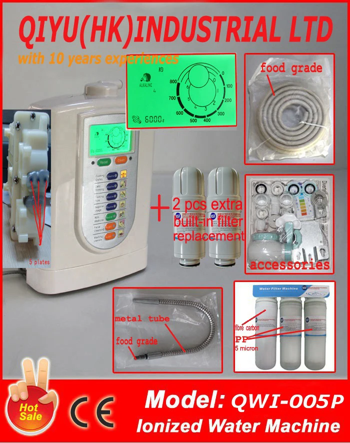 FreeShip 5Plates Alkaline water ionizer/kangen water(JapanTechTaiwan factory)built-in NSF filter+3stages prefilter+2extra filter
FreeShip 5Plates Alkaline water ionizer/kangen water(JapanTechTaiwan factory)built-in NSF filter+3stages prefilter+2extra filter
