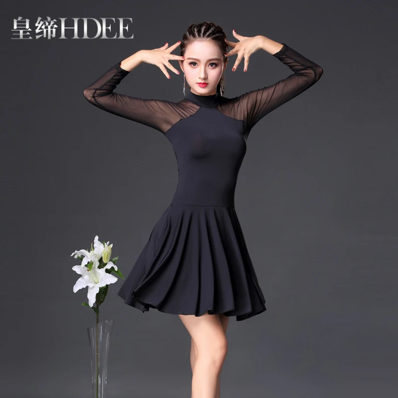 fashion New Latin dance dress practice fashion gauze long sleeve high quality practice dress
fashion New Latin dance dress practice fashion gauze long sleeve high quality practice dress